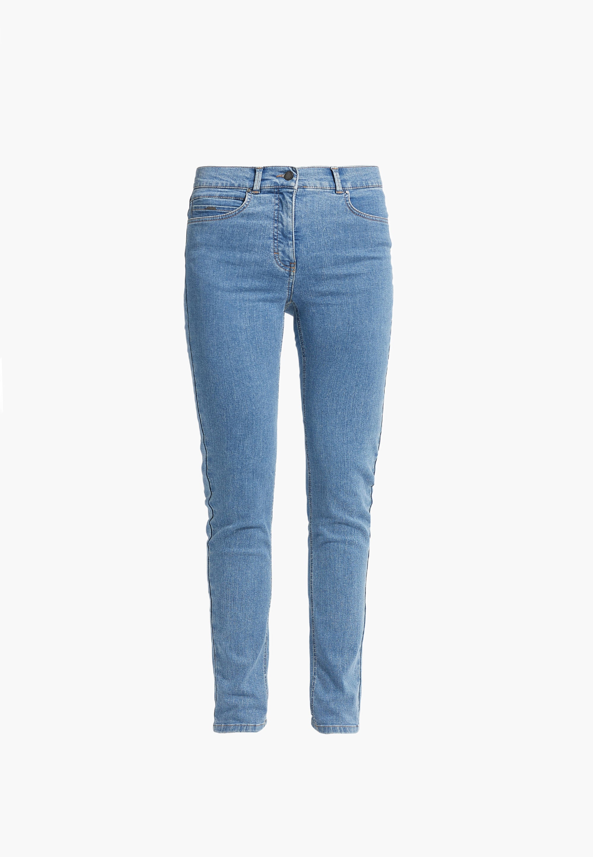 LAURIE  Agatha Slim - Medium Length Trousers SLIM 43504 Blue Denim