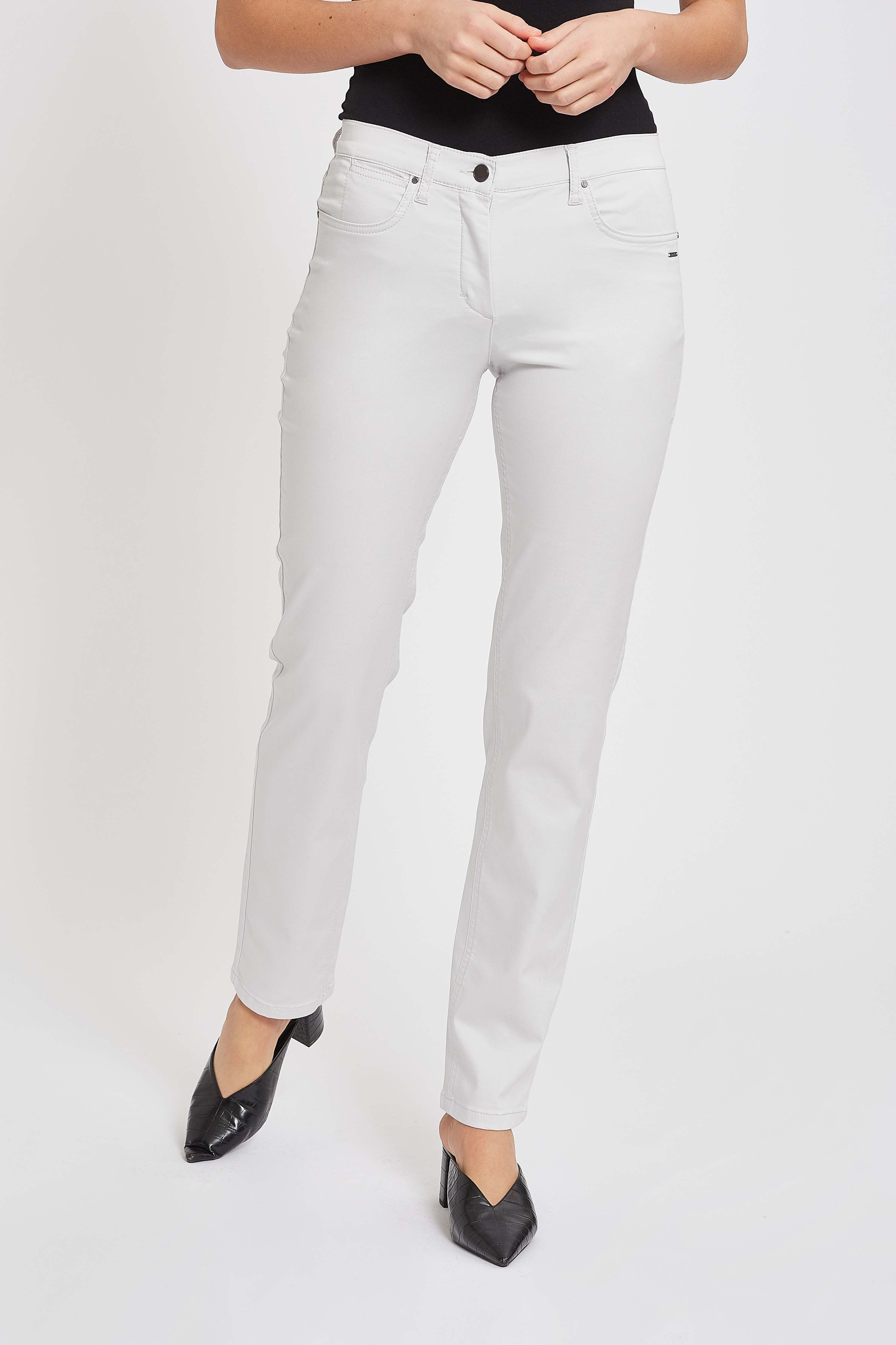 LAURIE  Charlotte Regular - Medium Length Trousers REGULAR 92104 Light Grey