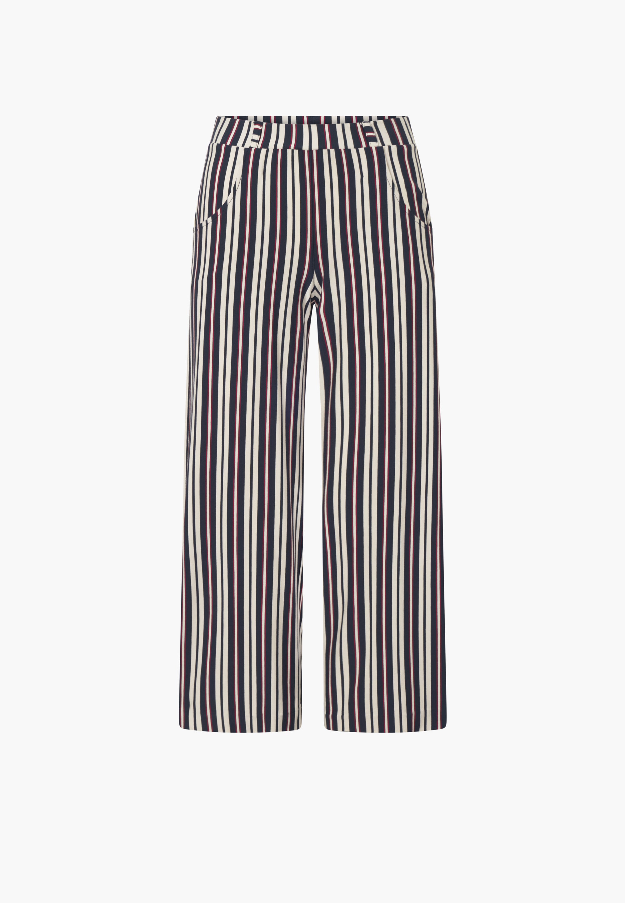 LAURIE  Donna Loose Jersey Crop Trousers LOOSE 49139 Nautical Stripe