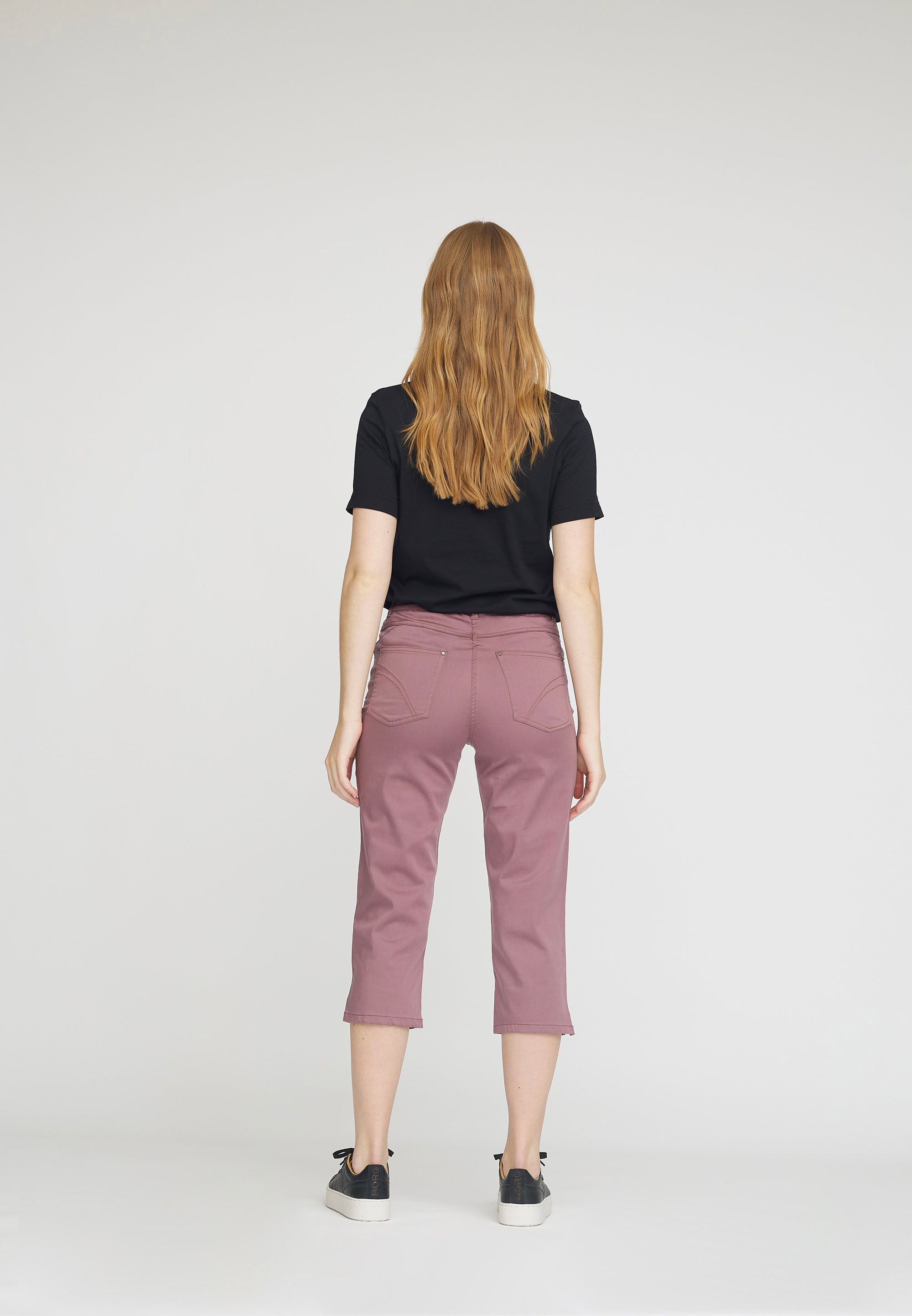 LAURIE  Hannah Regular Capri Medium Length Trousers REGULAR 32000 Faded Grape