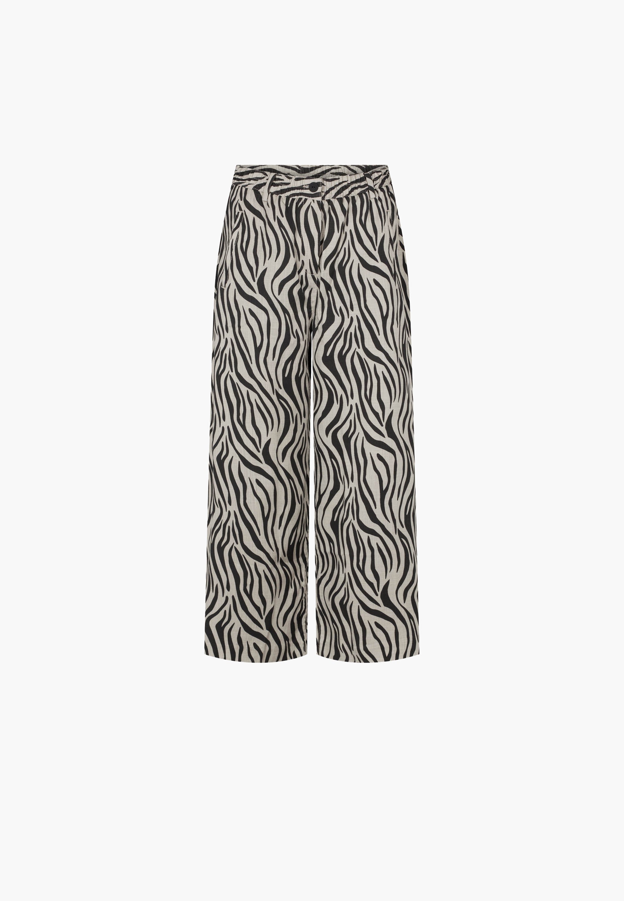 LAURIE  Hilde Loose Crop Trousers LOOSE 25010 Grey Sand Print