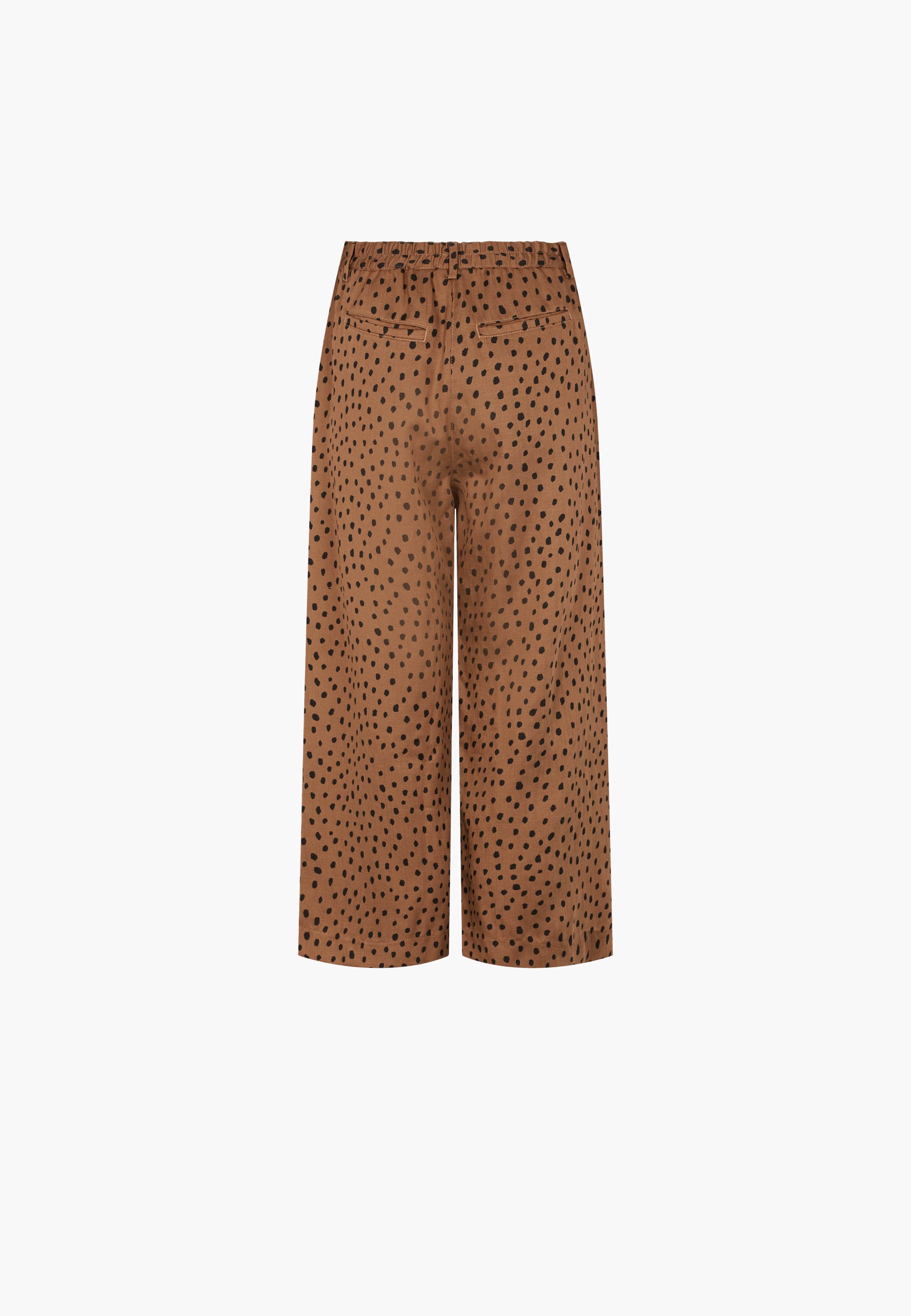 LAURIE  Hilde Loose Crop Trousers LOOSE 81010 Camel Print