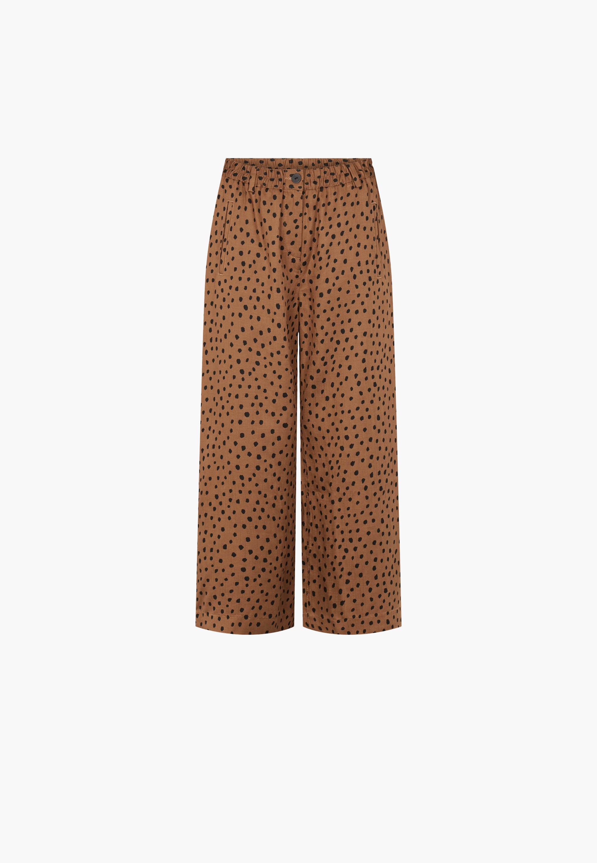 LAURIE  Hilde Loose Crop Trousers LOOSE 81010 Camel Print