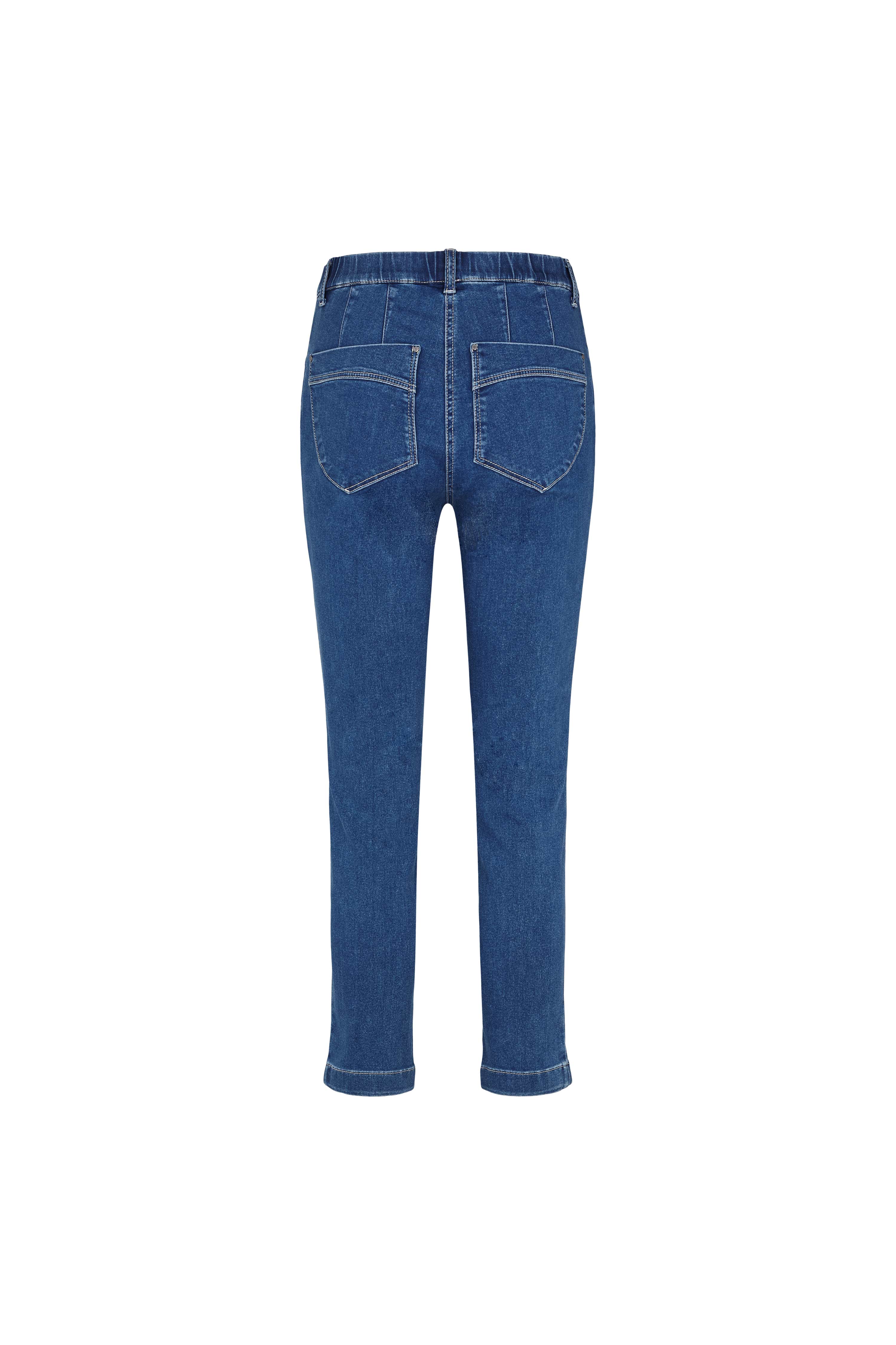 LAURIE  Madison Slim Crop Trousers SLIM 43515 Medium Blue Denim
