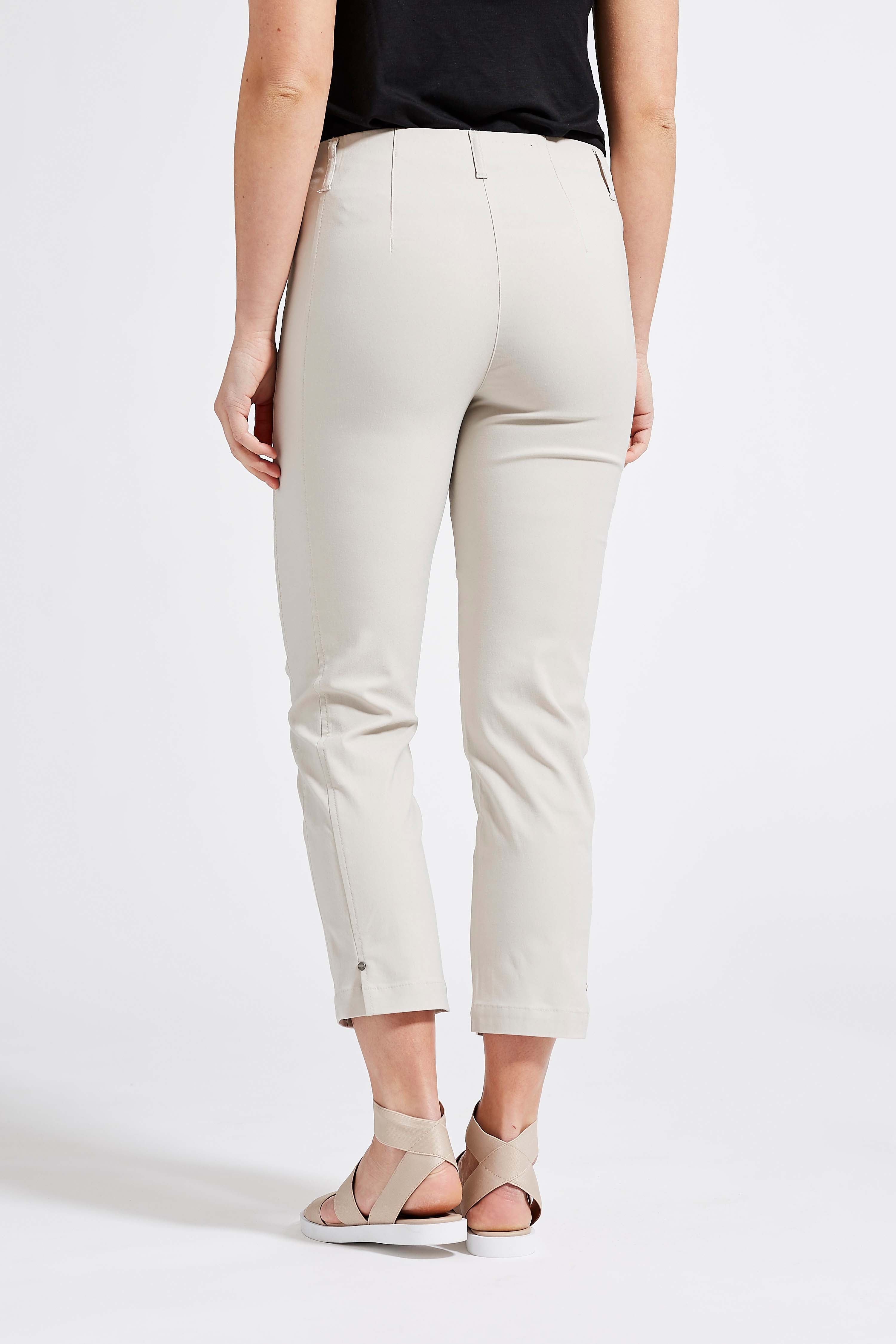 LAURIE  Rose Regular Crop Trousers REGULAR 25137 Grey Sand