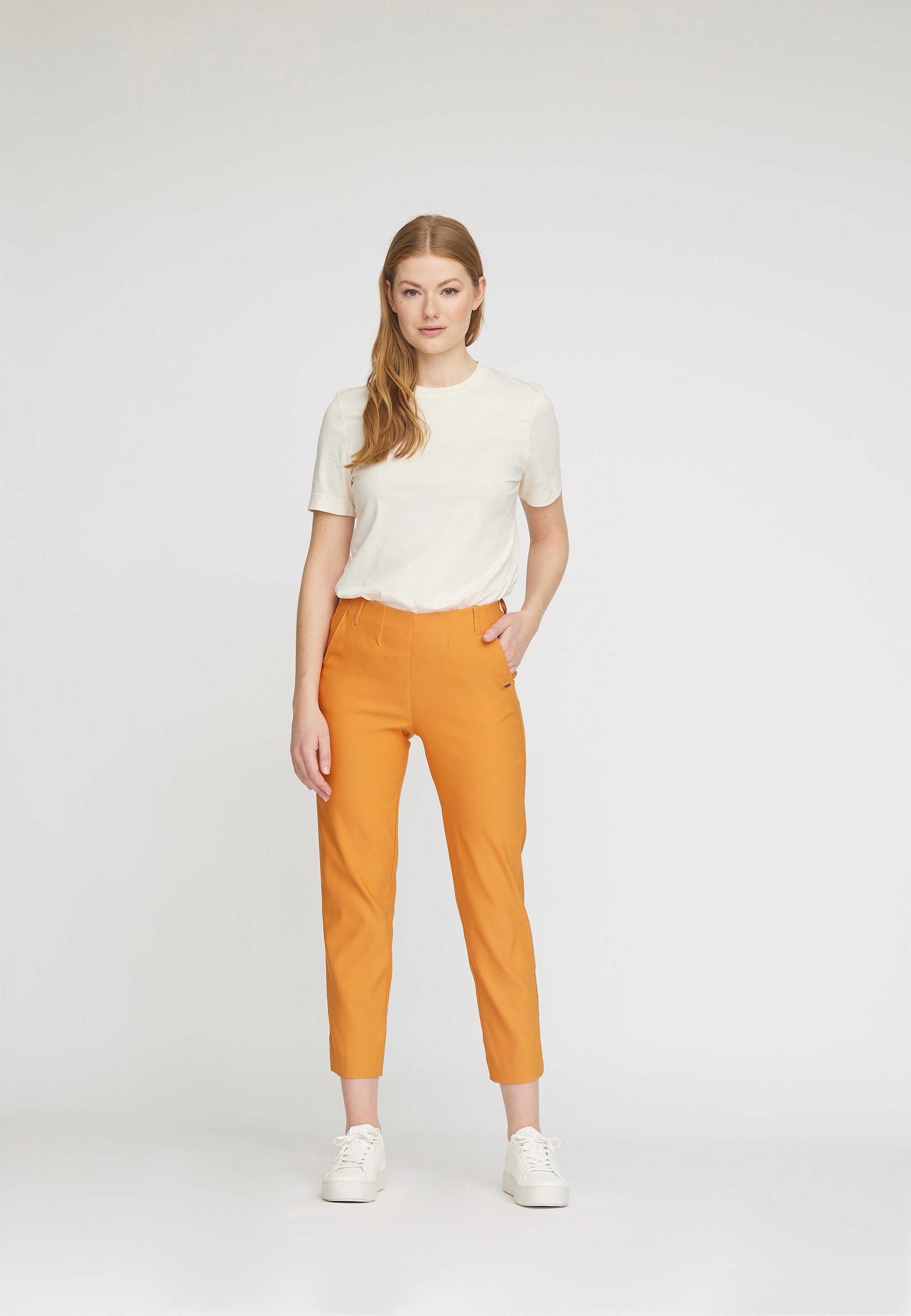 LAURIE  Taylor Regular Crop Trousers REGULAR 84000 Dark Apricot