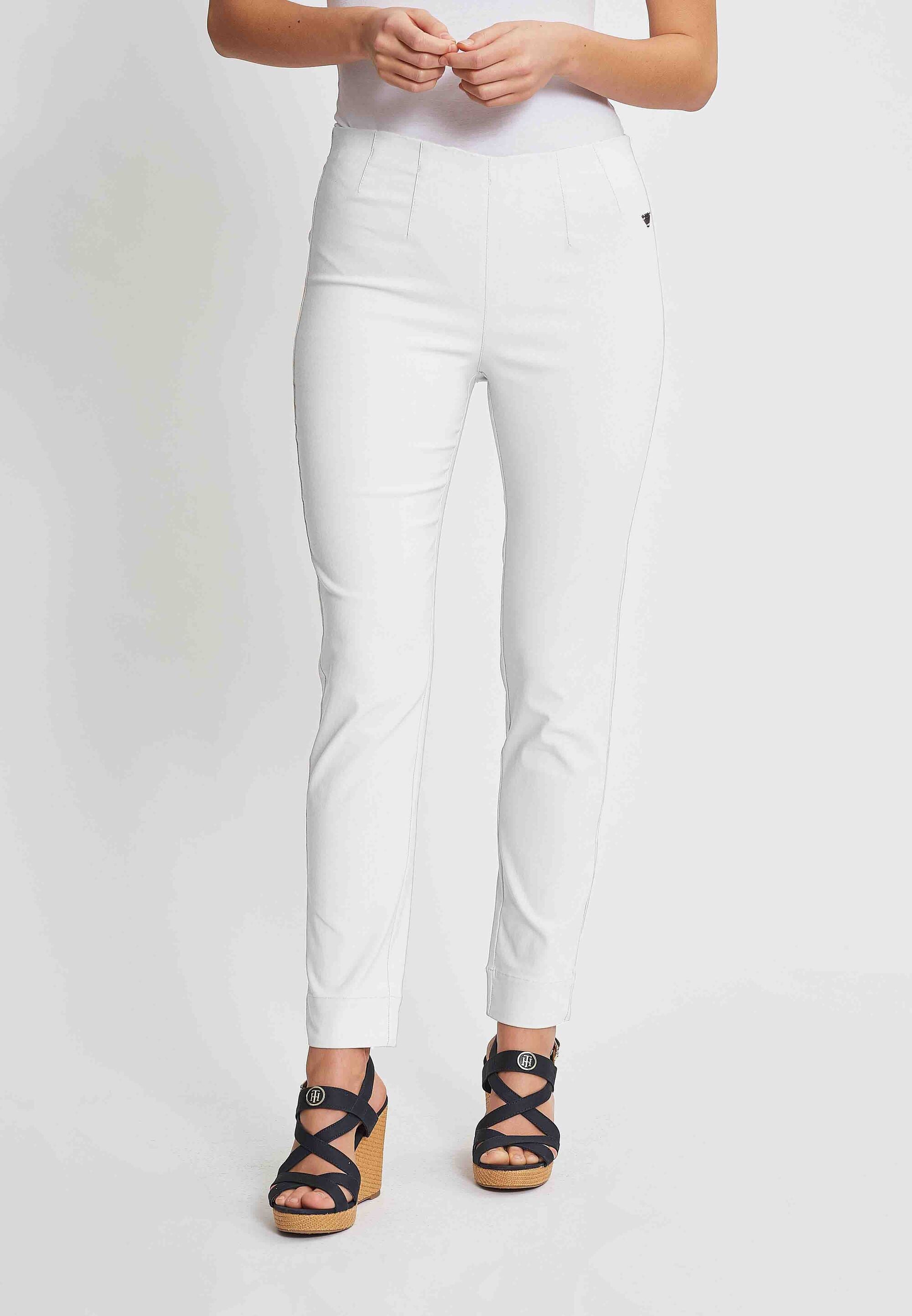 LAURIE  Vicky Slim - Short Length Trousers SLIM 10970 White